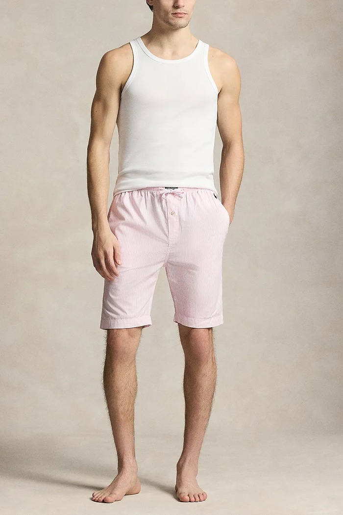 Oblečenie Polo Ralph Lauren pyžamové šortky pánske bavlnené 714899636 ružová