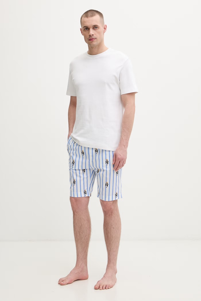 Polo Ralph Lauren pyžamové šortky pánske bavlnené 714899636 modrá SS26