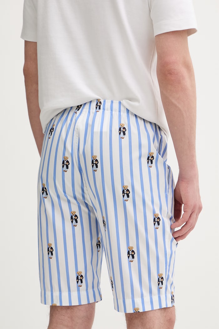 Oblečenie Polo Ralph Lauren pyžamové šortky pánske bavlnené 714899636 modrá