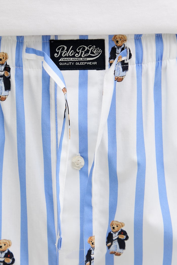 Polo Ralph Lauren pyžamové šortky pánske bavlnené modrá 714899636