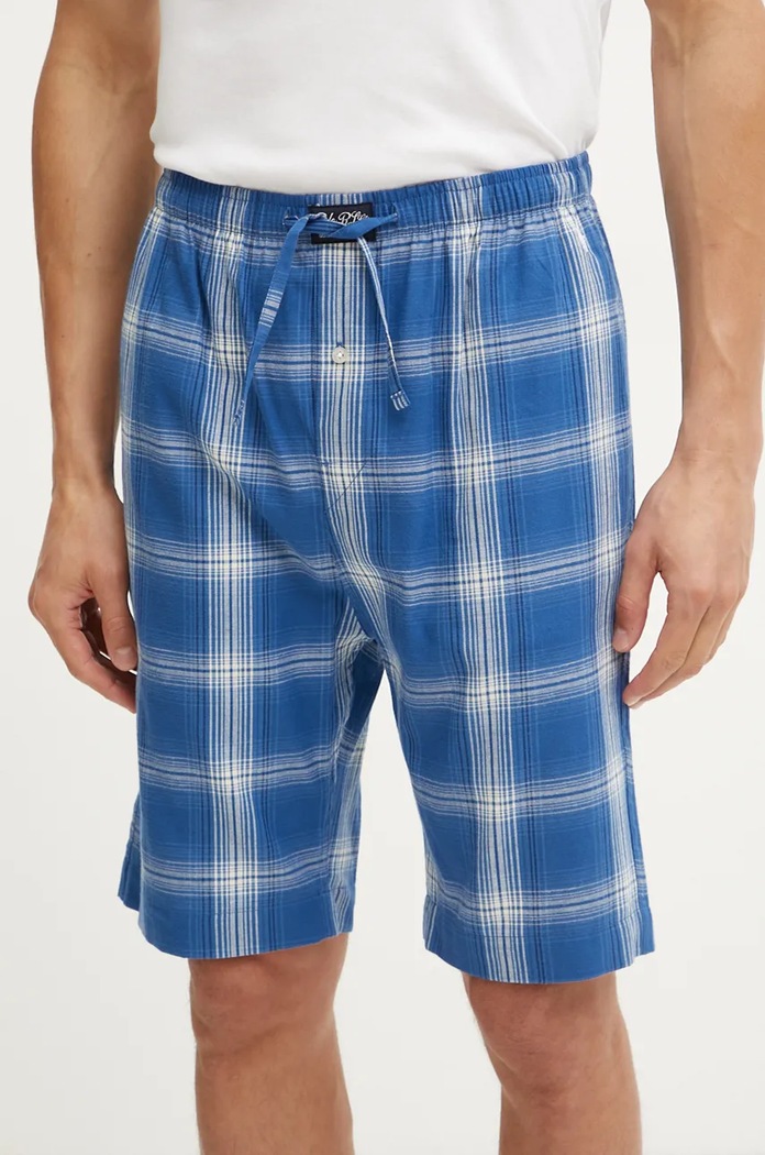 Polo Ralph Lauren pyžamové šortky pánské bavlněné spodní modrá 714899636