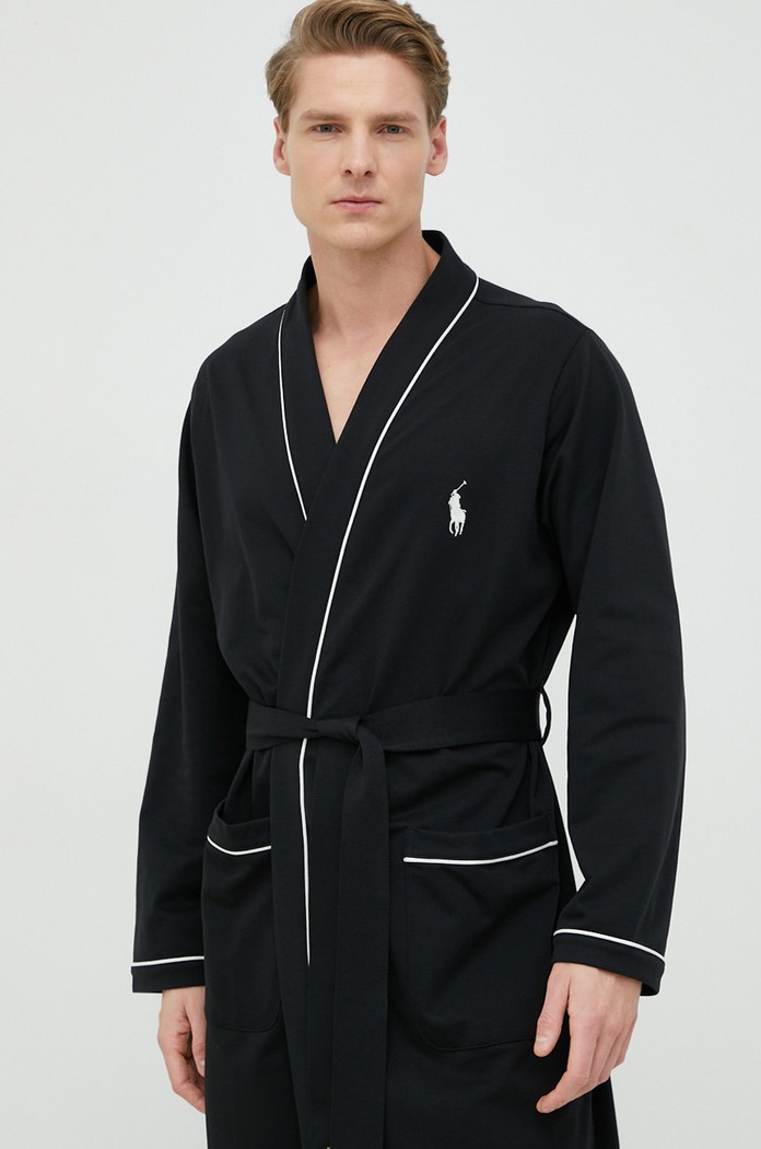 Polo Ralph Lauren szlafrok dzianina czarny 714899677
