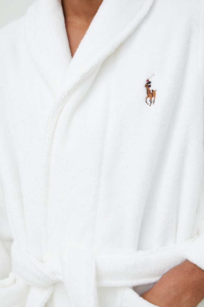 Polo Ralph Lauren szlafrok bawełniany 714899683 biały