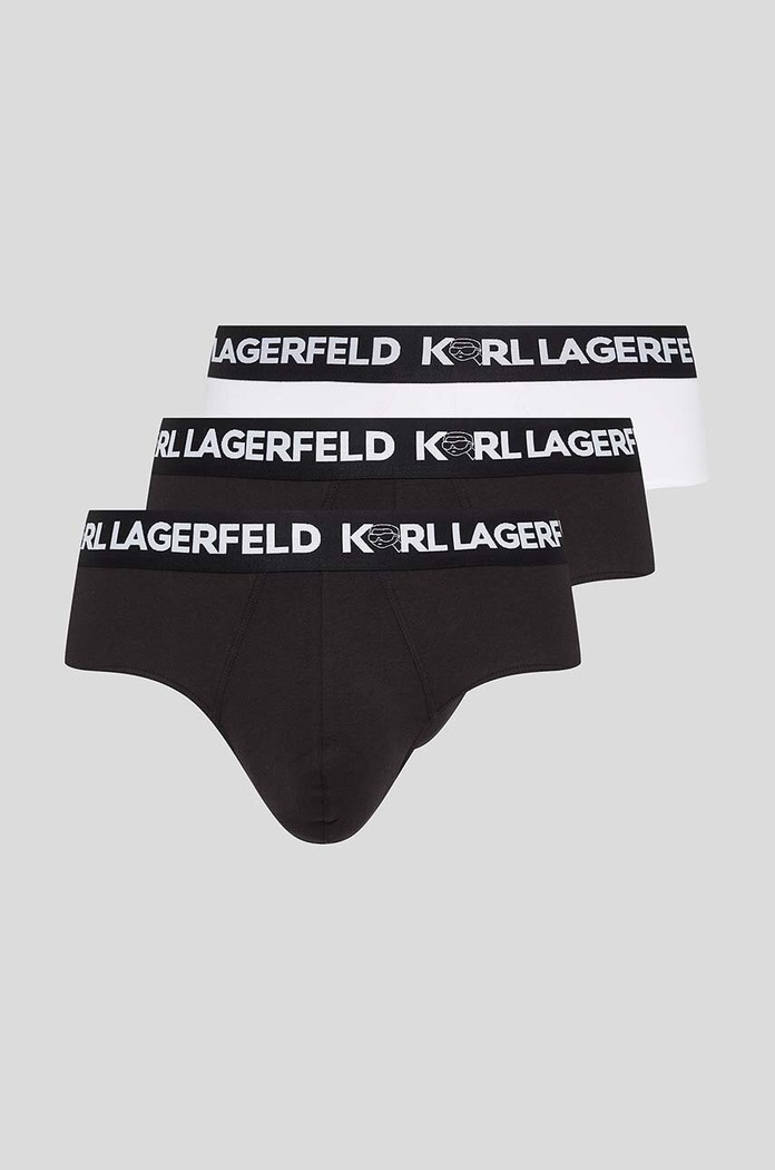 Slipy Karl Lagerfeld 3-pak pletenina čierna 230M2104