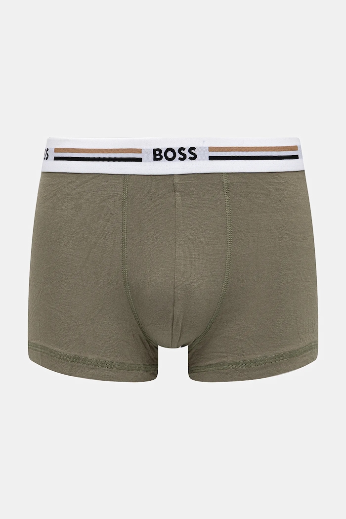 Oblečení BOSS přiléhavé boxerky pánské s viskózou Trunk 3P Revive 3-pack 50492200 bílá