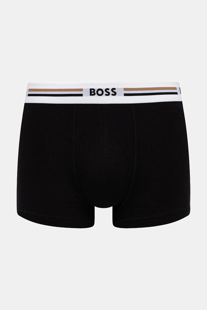 BOSS přiléhavé boxerky pánské s viskózou Trunk 3P Revive 3-pack bílá 50492200