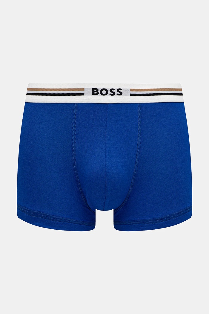 Îmbrăcăminte BOSS boxeri mulați pentru bărbați cu vâscoză Trunk 3P Revive pachet de 3 50492200 albastru