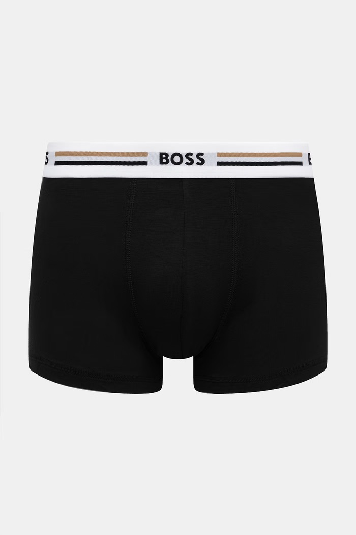 Odzież BOSS bokserki dopasowane męskie z wiskozą Trunk 3P Revive 3-pack 50492200 granatowy