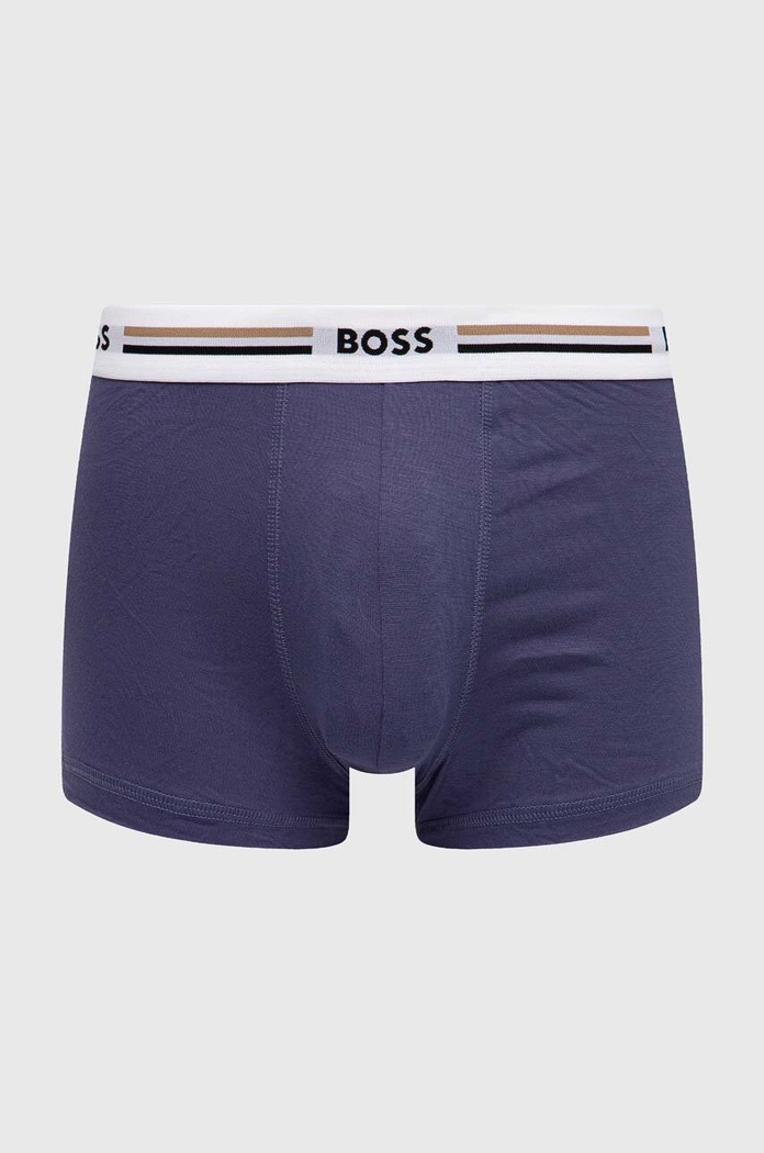 Îmbrăcăminte BOSS boxeri mulați pentru bărbați cu vâscoză Trunk 3P Revive pachet de 3 50492200 gri
