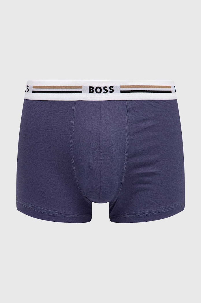 Îmbrăcăminte BOSS boxeri mulați pentru bărbați cu vâscoză Trunk 3P Revive pachet de 3 50492200 gri