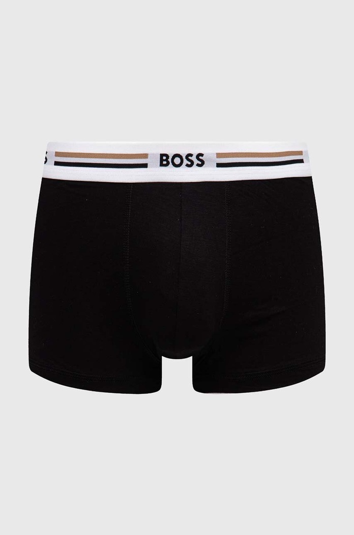 BOSS boxeri mulați pentru bărbați cu vâscoză Trunk 3P Revive pachet de 3 gri 50492200