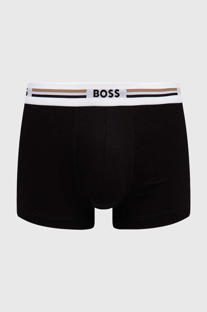 BOSS boxeri mulați pentru bărbați cu vâscoză Trunk 3P Revive pachet de 3 gri 50492200