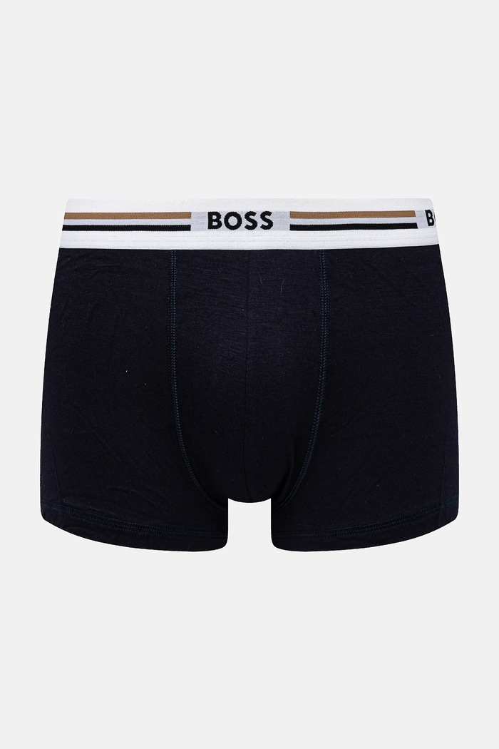 Одяг BOSS облягаючі боксери чоловічі з віскозою Trunk 3P Revive 3 шт. 50492200 чорний