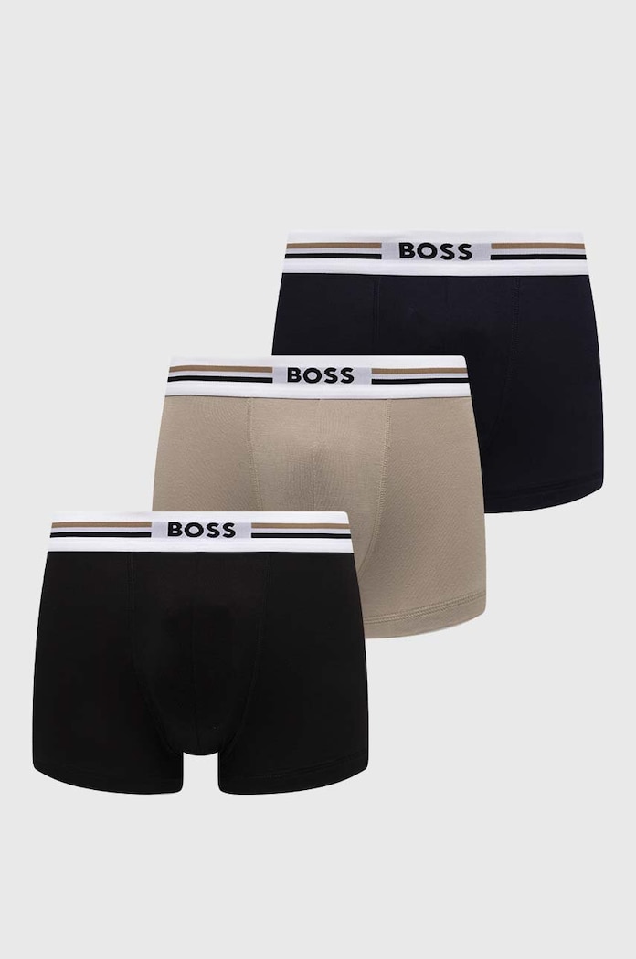 BOSS přiléhavé boxerky pánské s viskózou Trunk 3P Revive 3-pack vícebarevná 50492200