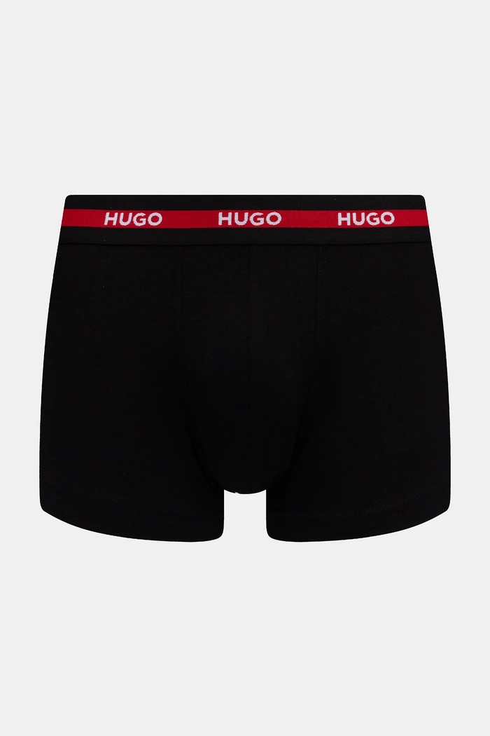 HUGO priliehavé boxerky pánske bavlnené s elastanom TRIPLET PLANET 3-pak 50492375 tmavomodrá SS26