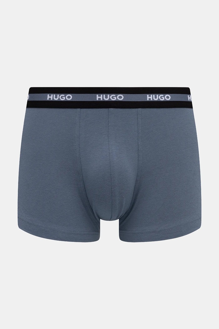 Oblečenie HUGO priliehavé boxerky pánske bavlnené s elastanom TRIPLET PLANET 3-pak 50492375 tmavomodrá