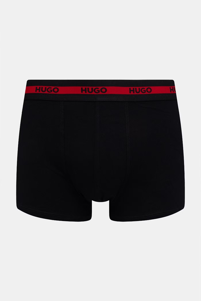 HUGO bokserki dopasowane męskie bawełniane z elastanem TRIPLET PLANET 3-pack 50492375 granatowy SS26