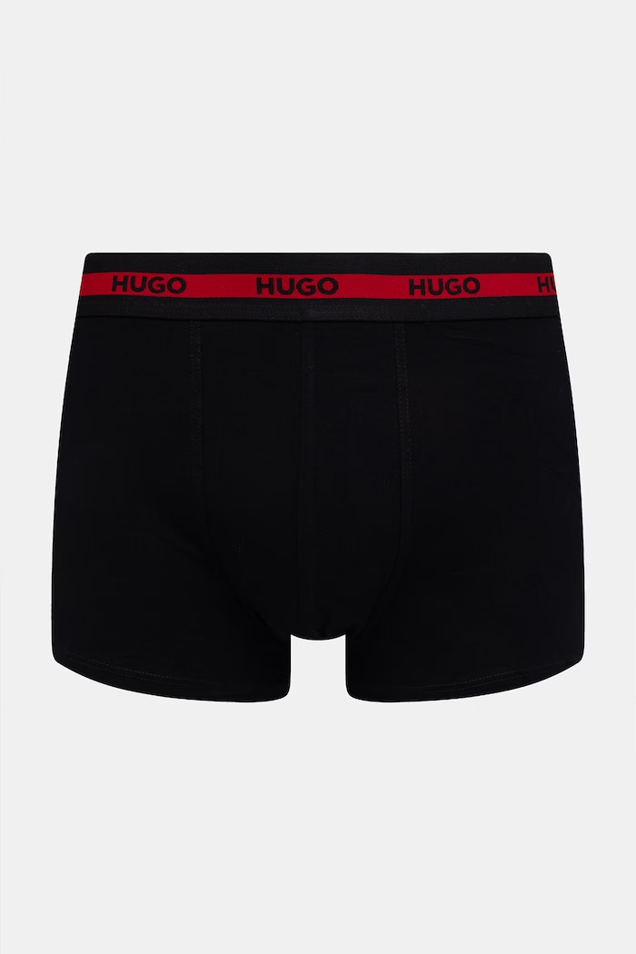 HUGO bokserki dopasowane męskie bawełniane z elastanem TRIPLET PLANET 3-pack 50492375 granatowy SS26