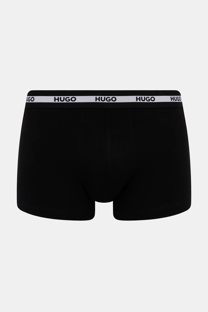 HUGO priliehavé boxerky pánske bavlnené s elastanom TRIPLET PLANET 3-pak 50492375 čierna SS26