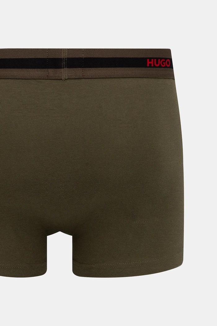 HUGO priliehavé boxerky pánske bavlnené s elastanom TRIPLET PLANET 3-pak 50492375 čierna