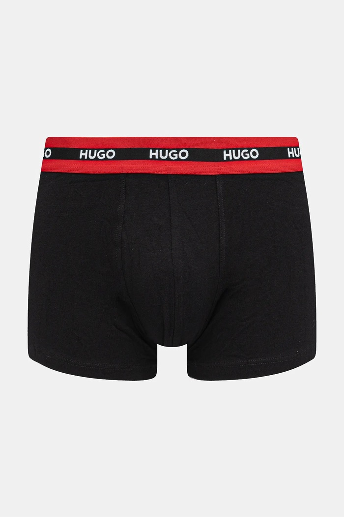 HUGO priliehavé boxerky pánske bavlnené s elastanom TRIPLET PLANET 3-pak 50492375 čierna SS26