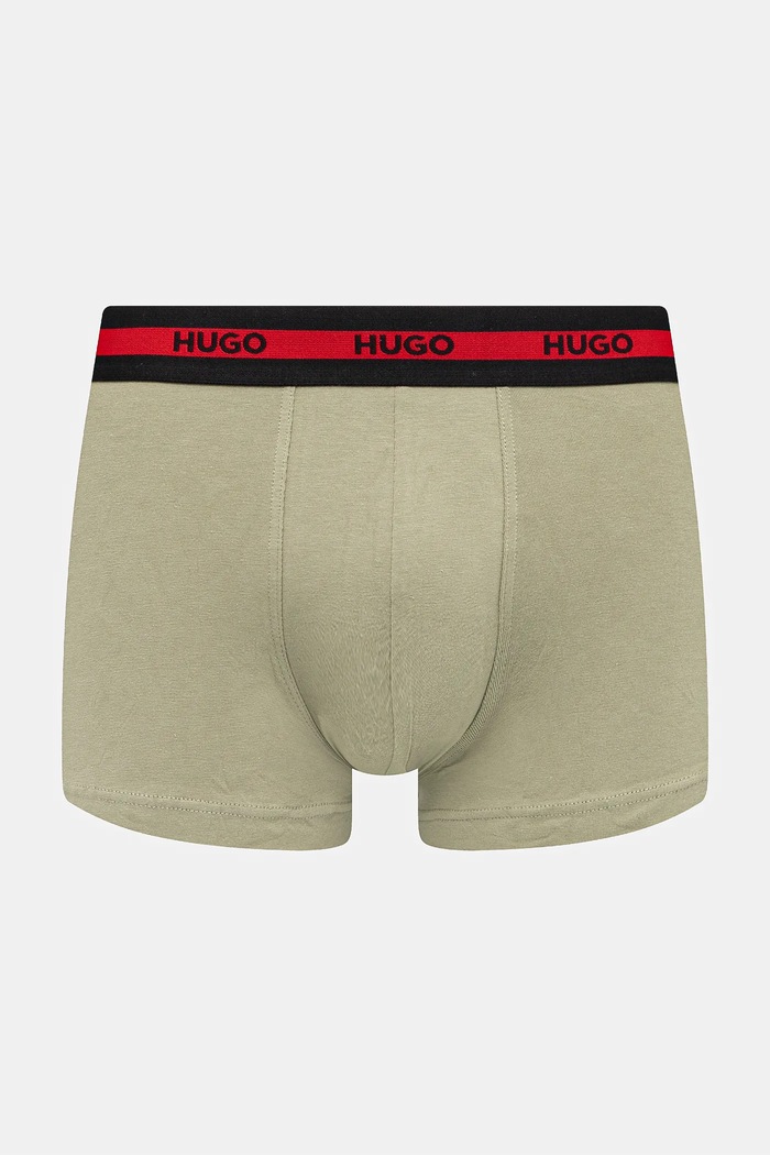 HUGO priliehavé pánske boxerky bavlnené s elastanom TRIPLET PLANET 3-pak 50492375 viacfarebná SS26