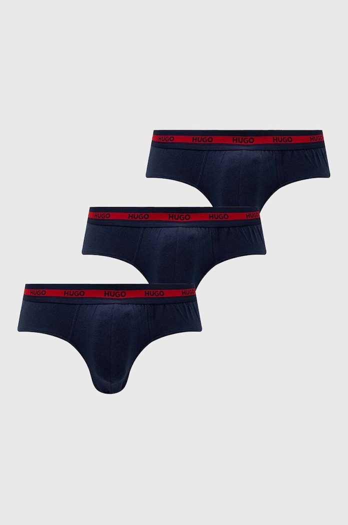 Σλιπ HUGO 3-pack San Jared-C πλεκτό ύφασμα σκούρο μπλε 50492378