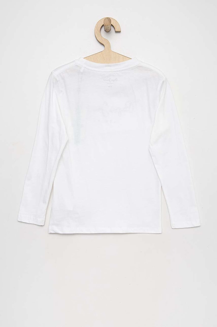 Pepe Jeans longsleeve bawełniany dziecięcy New Herman PB503490 biały SS23