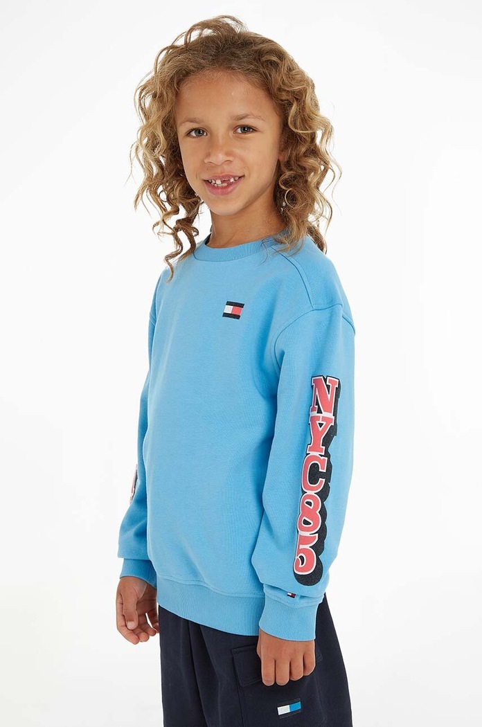 Tommy Hilfiger bluza dziecięca pozostałe niebieski KB0KB08184.PPYX