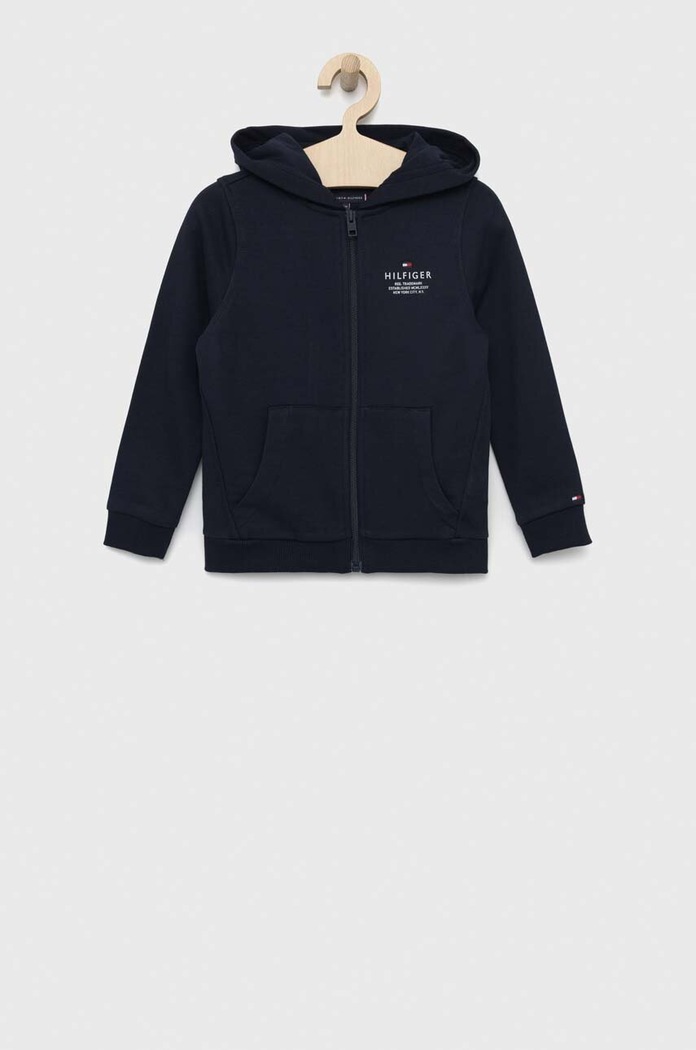 Tommy Hilfiger bluza dziecięca z kapturem granatowy KB0KB08233.PPYX