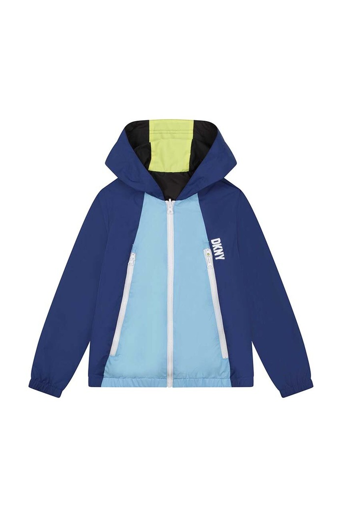Αναστρέψιμο παιδικό μπουφάν DKNY D26367.162.174 σκούρο μπλε SS23