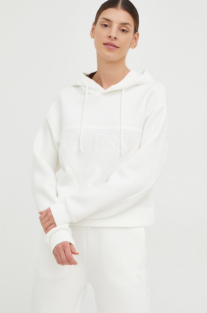 Mikina Guess NEW ALISA s kapucí bílá V2YQ08.K7UW2