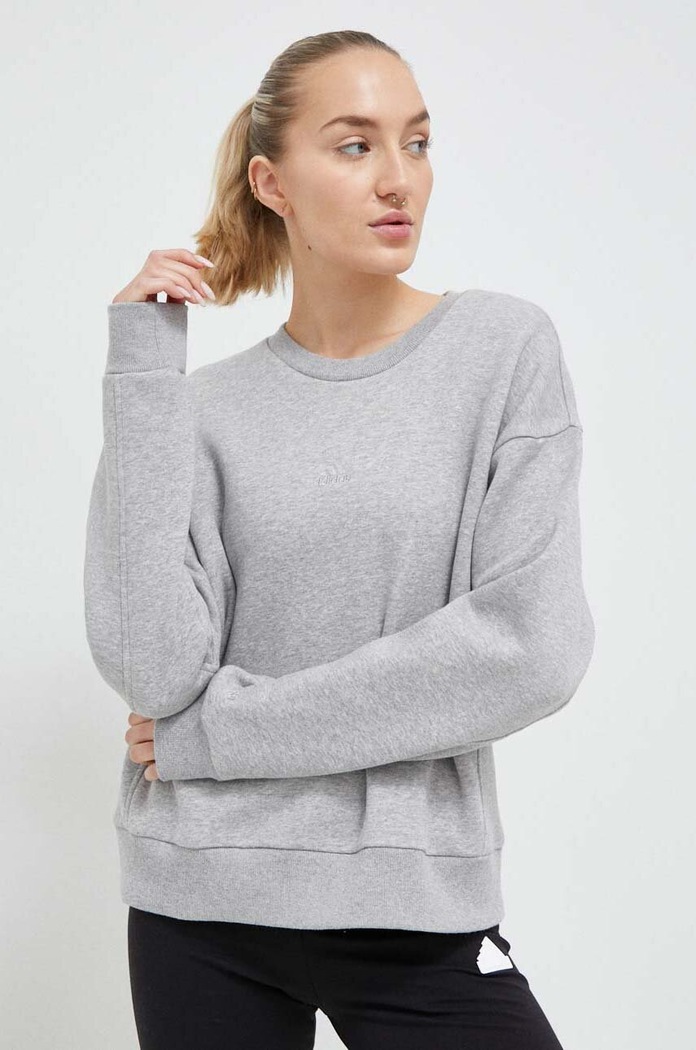 Mikina adidas směs šedá HJ8001