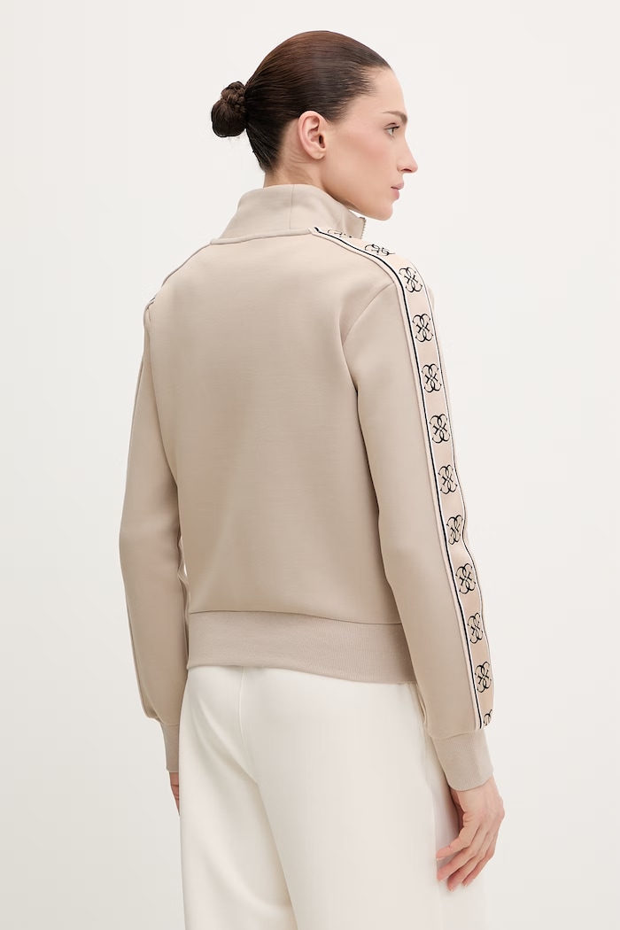 Abbigliamento Guess felpa con cerniera da donna con cotone BRITNEY V2YQ16.KB3P2 beige