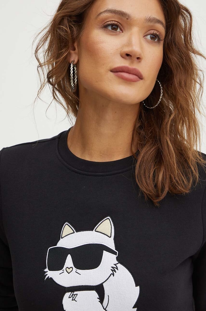 Mikina Karl Lagerfeld čierna 230W1802