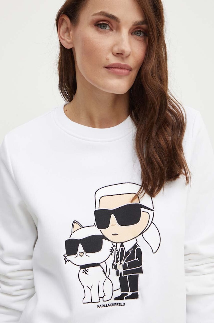 Mikina Karl Lagerfeld biela 230W1803