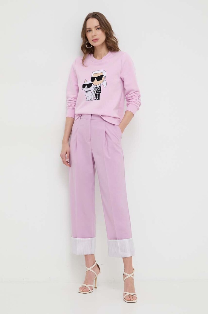 Mikina Karl Lagerfeld 230W1803 růžová AW24