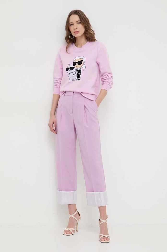 Mikina Karl Lagerfeld 230W1803 růžová AW24