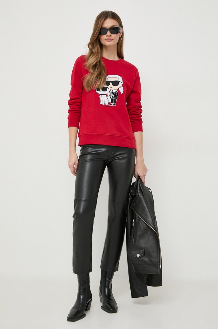 Karl Lagerfeld bluza aplikacja czerwony 230W1803