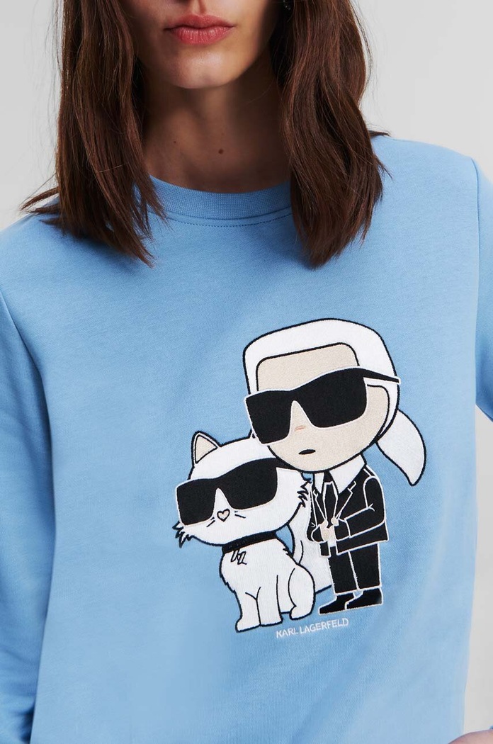Karl Lagerfeld Mikina Karl Lagerfeld 230W1803 modrá AW24