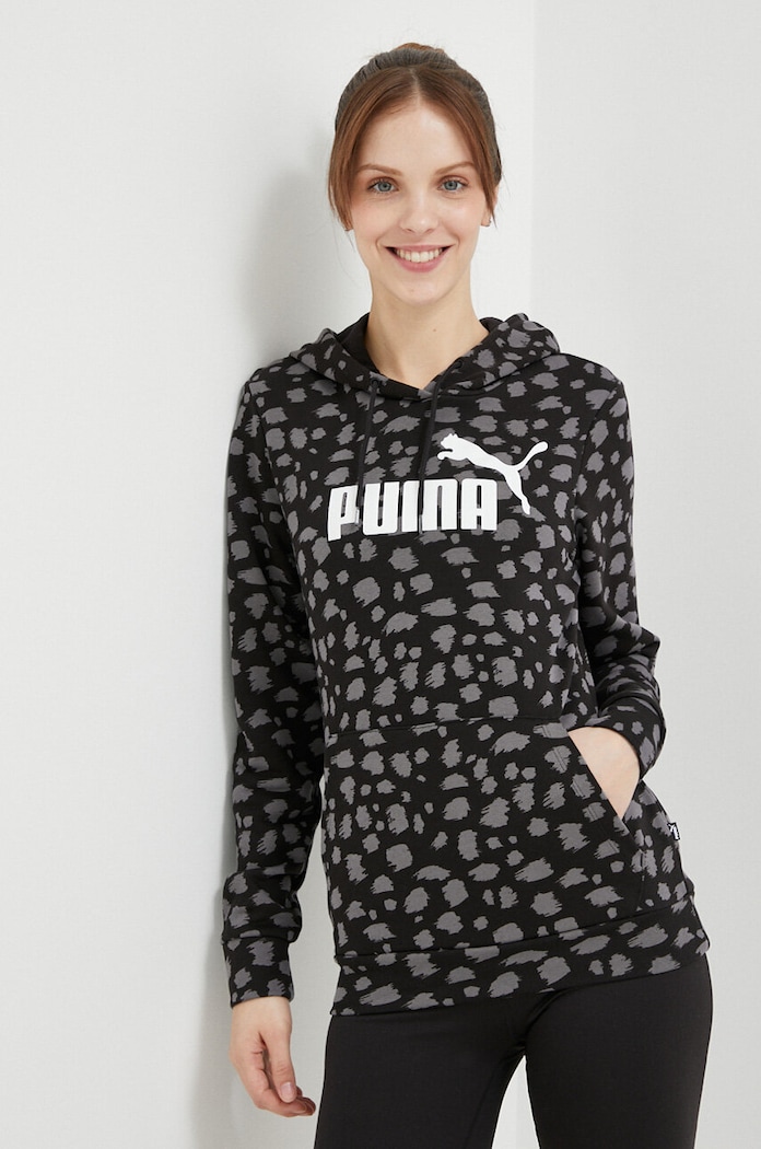 Puma bluză trening cu modele negru 673688