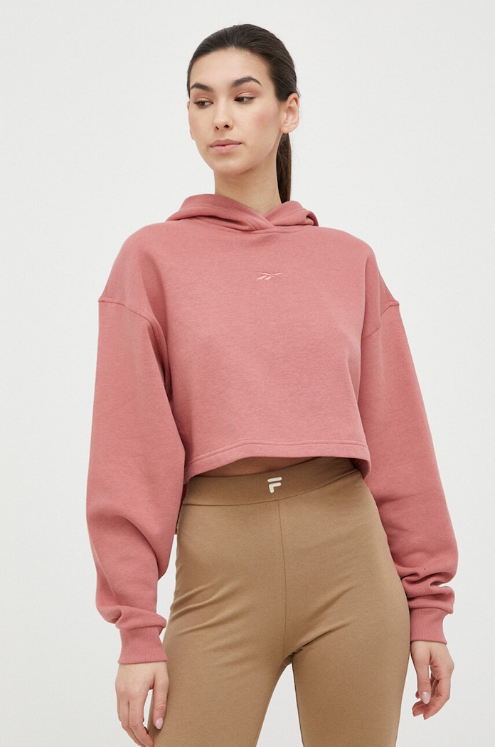 Reebok bluza z kapturem pomarańczowy HZ3382