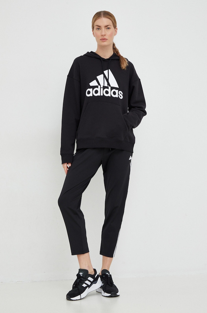 Pamučna dukserica adidas HR4934 crna AW23