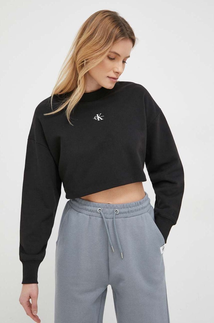 Calvin Klein Jeans Bluza bawełniana czarny J20J220705.PPYX