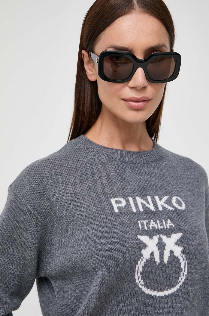 Pinko maglione in lana grigio 100414.Y7Z4