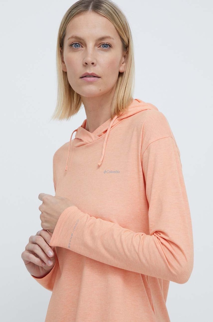 Columbia bluza sportowa Sun Trek z kapturem pomarańczowy 1981541