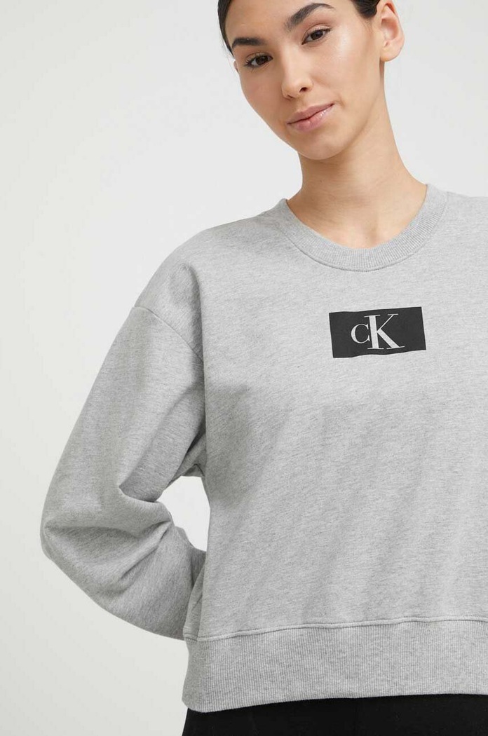 Bavlněná mikina Calvin Klein Underwear šedá 000QS6942E.PPYX