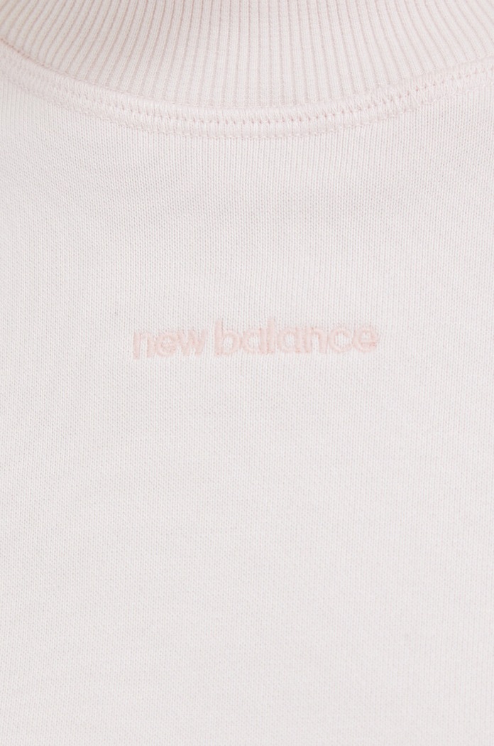 Βαμβακερή μπλούζα New Balance WT23555WAN ροζ