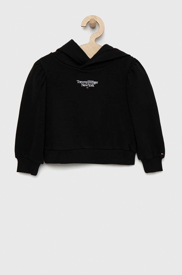 Παιδική μπλούζα Tommy Hilfiger απλικέ μαύρο KG0KG07046.PPYX