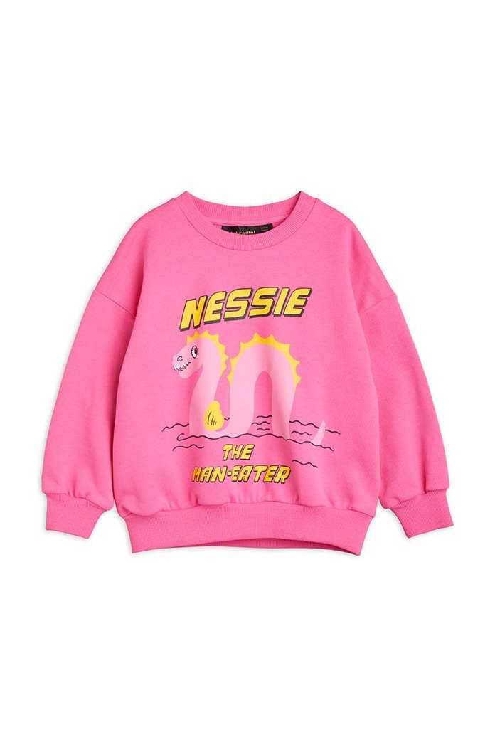 Mini Rodini bluza bawełniana dziecięca nadruk różowy 2312012528